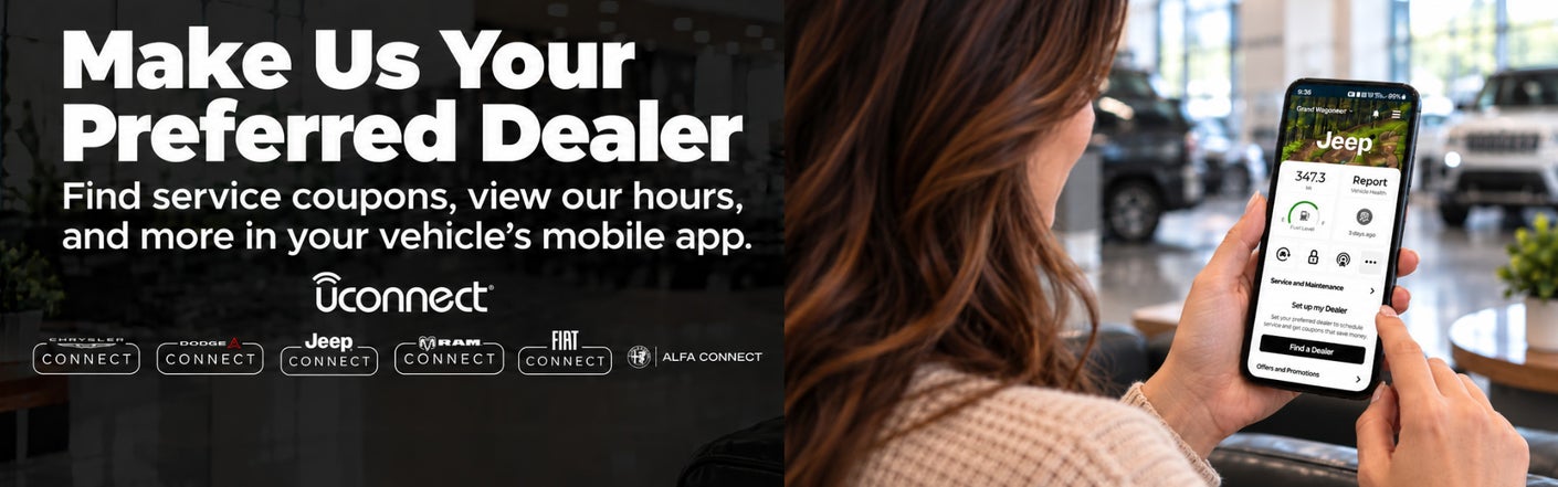 uconnect® make us your preferred dealer | Criswell CDJR of Thurmont in Thurmont MD