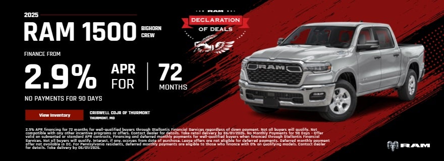 2026 Ram 1500 Bighorn Crew APR Homepage Banner Mobile